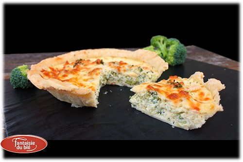Quiche au brocolis, épinards ou jambon
